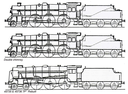 6P5F & 7P 45552 – 45742 4-6-0 LMS Stanier Jubilee – Preserved
