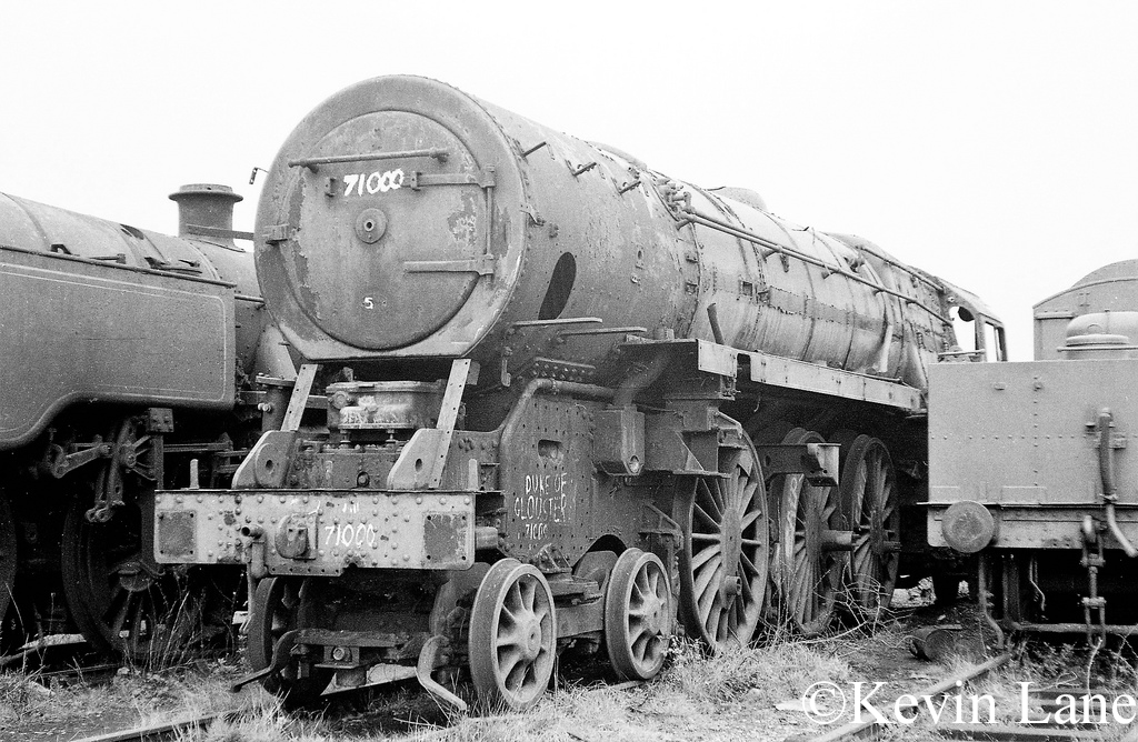 71000 Duke of Gloucester in the scrapyard at Barry - March 1972.jpg