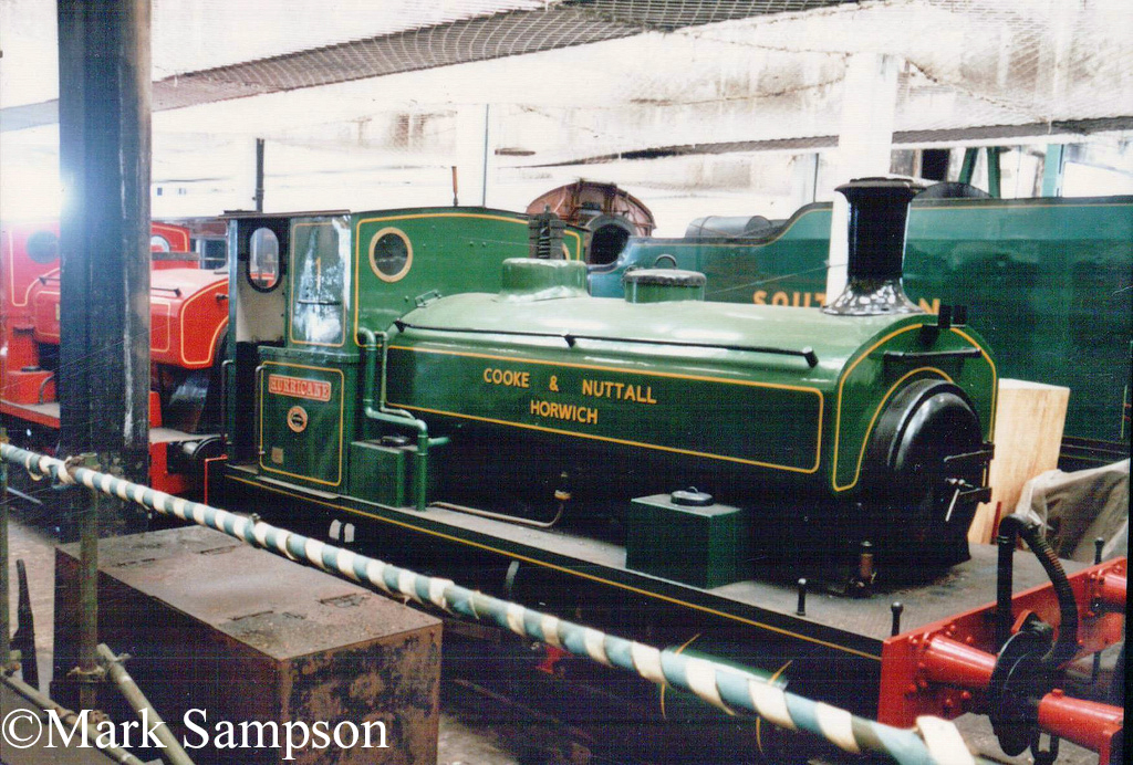 Andrew Barclay 2230 at Steamtown, Carnforth - July 1989.jpg