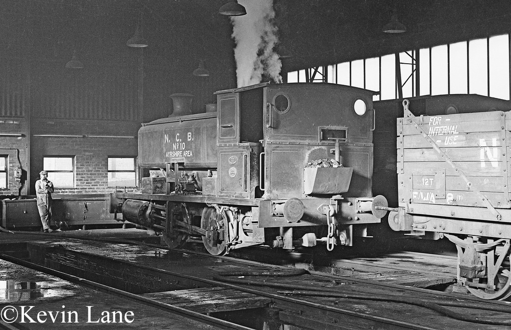 Andrew Barclay 2244 in the shed at Dunaskin on the NCB's Waterside system in Ayrshire - January 1978.jpg
