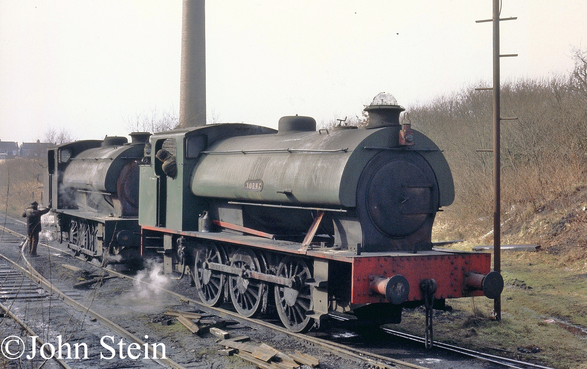 Hunslet 3770 (in front) at Graig Methyr.jpg
