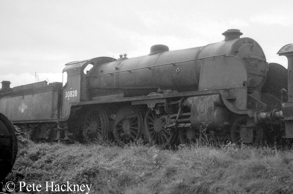 30828 in Woodham's scrapyard at Barry - October 1968