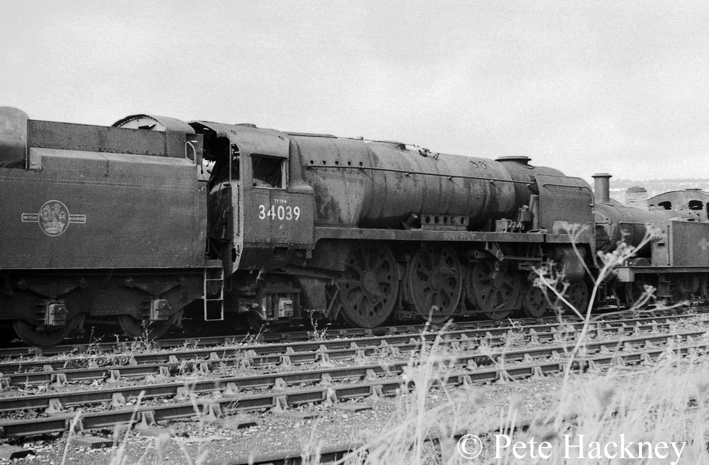 34039 Boscastle in Woodham's scrapyard at Barry - October 1968