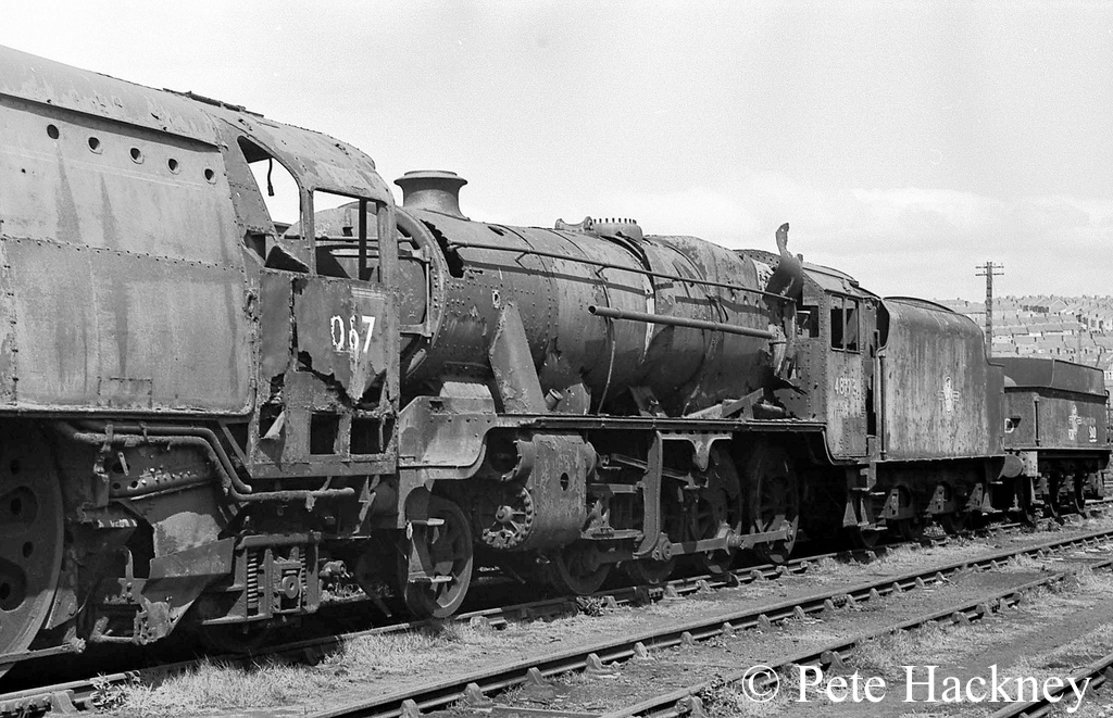 48173 in Woodham's sctrapyard at Barry - 1975