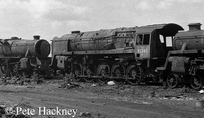 92245 in Woodham's scrapyard - 1975.jpg
