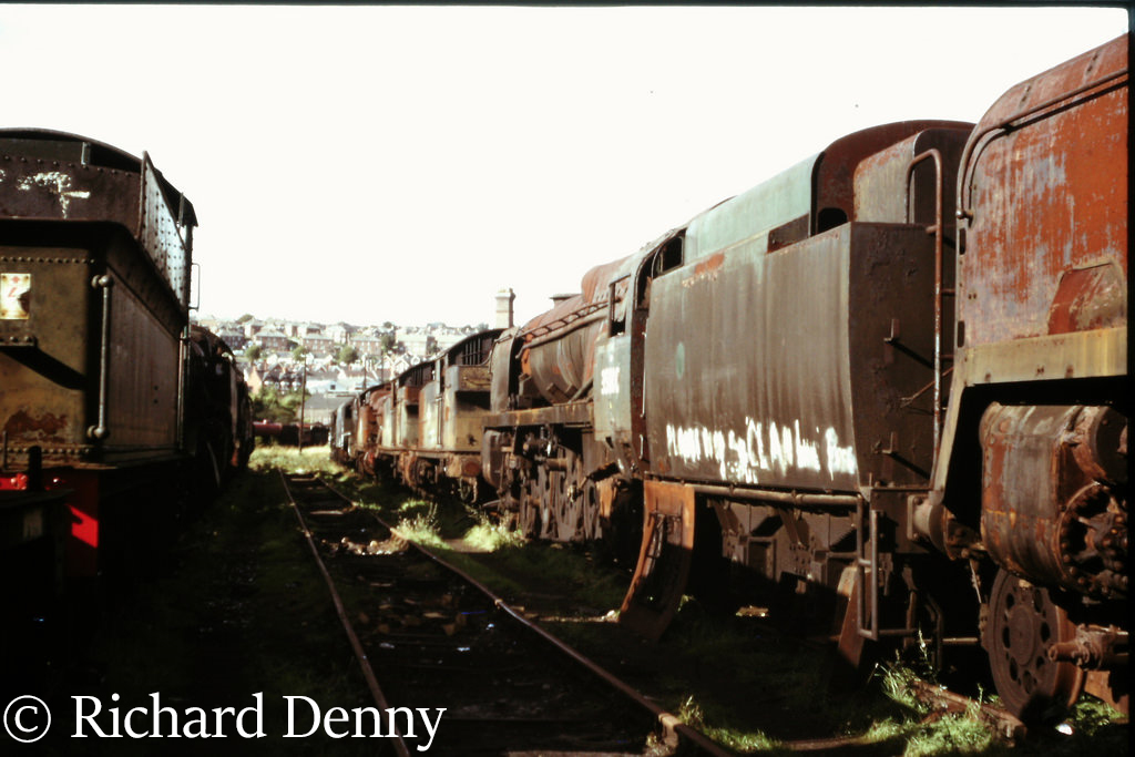 35010 Blue Star in Woodham's scrapyard at Barry - September 1973.jpg
