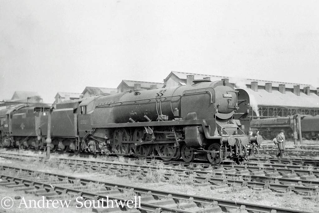 35029 Ellerman Lines on Nine Elms shed after withdrawal from service - September 1966.jpg
