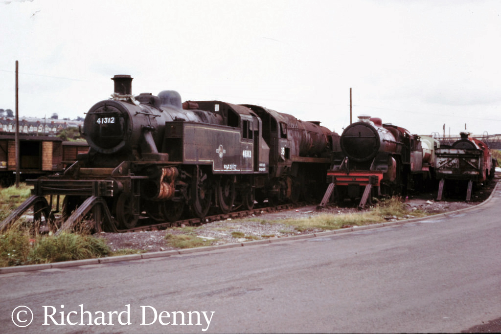 41312 in Woodham's scrapyard at Barry - 1973.jpg