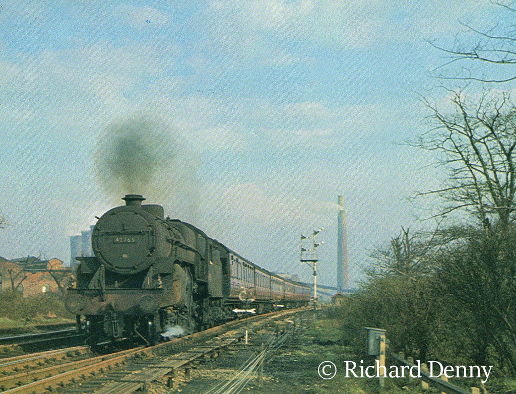 42765 departs from Clifton Junction with a train from Manchester Victoria to Blackburn - April 1964.jpg