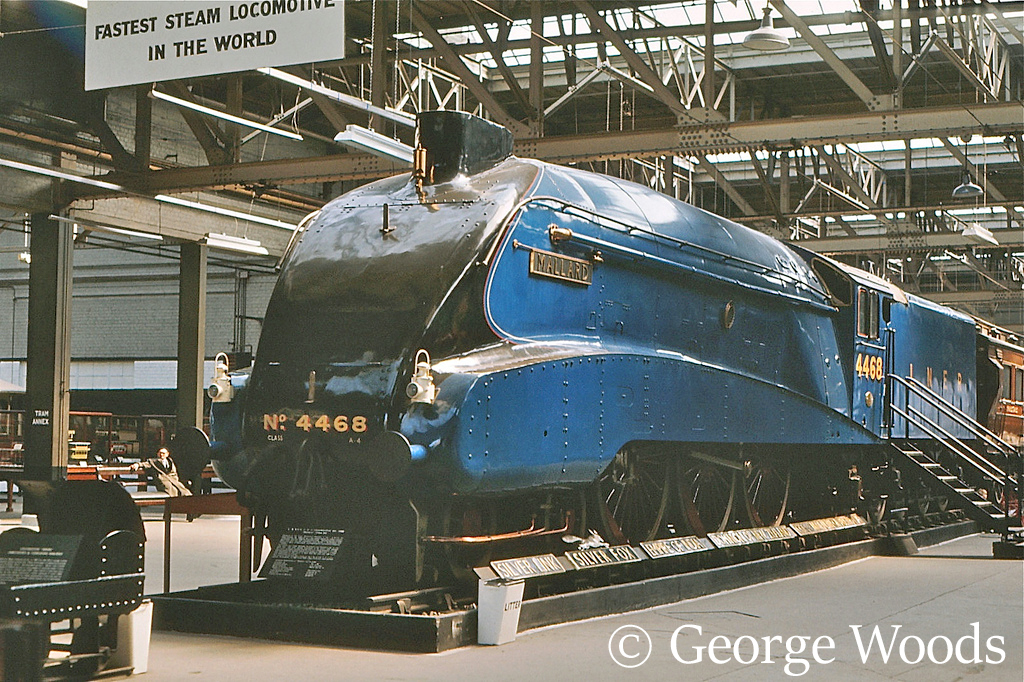 60022 Mallard in the British Transport Museum at Clapham -1972.jpg