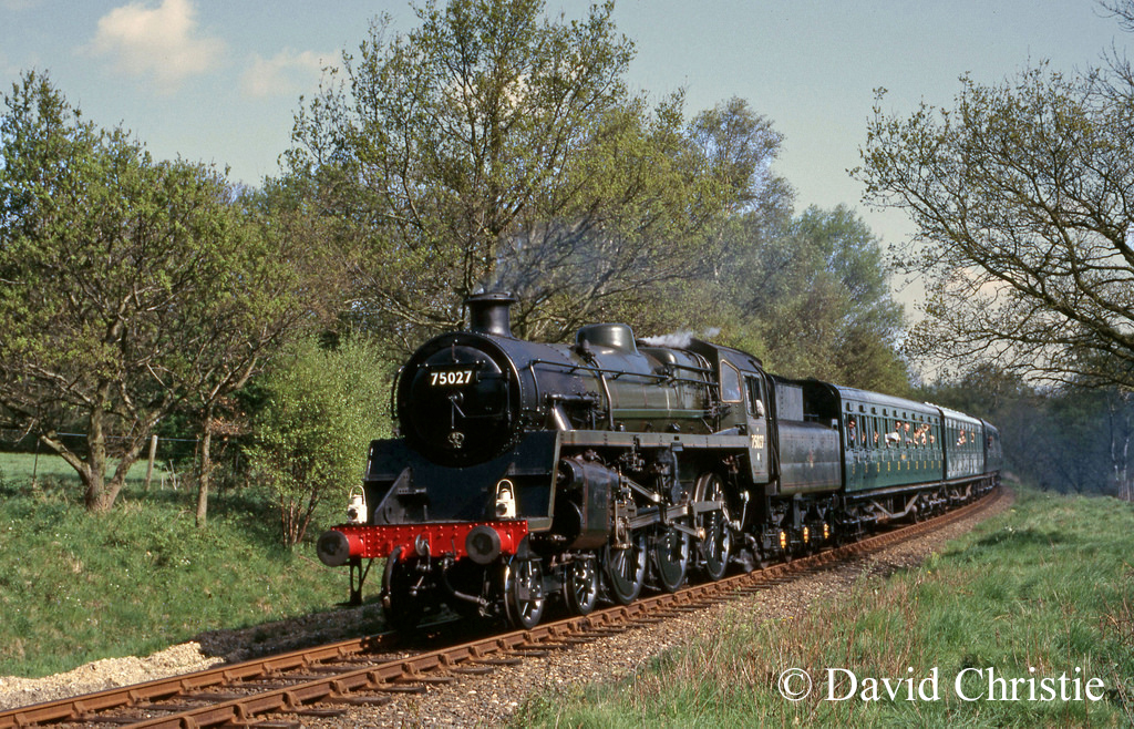 75027 near Freshfield Halt on the Bluebell Railway - May 1987.jpg