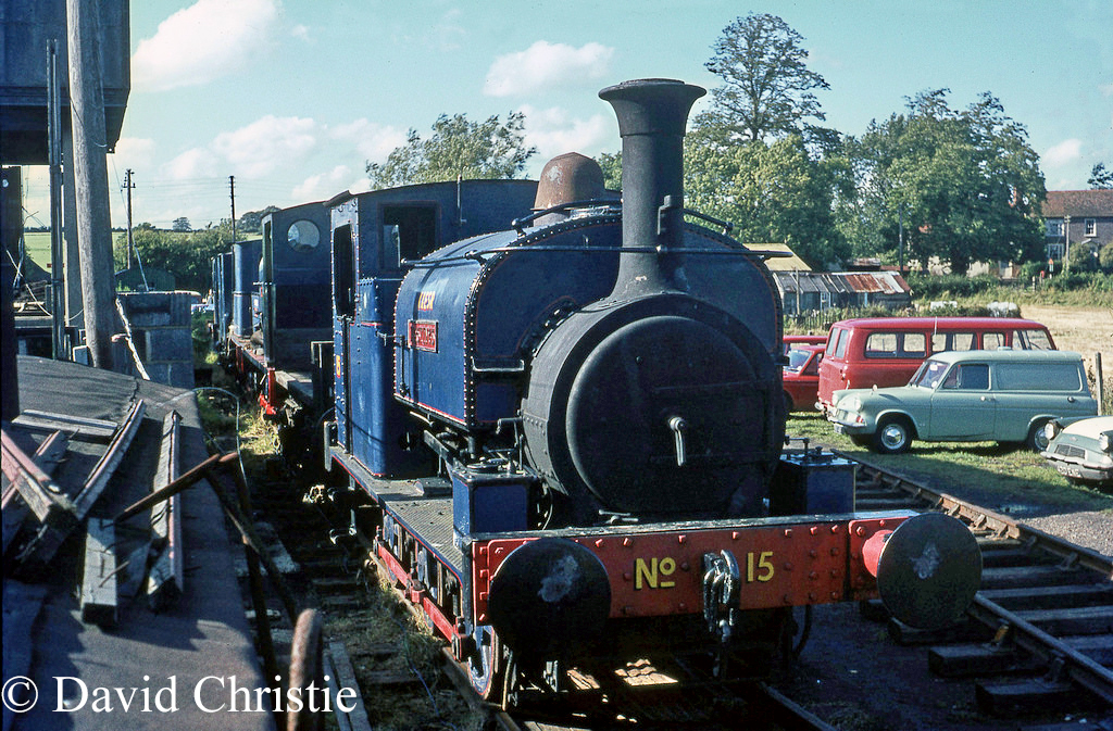 Hunslet Works No 469 at Rolvenden on the Kent & East Sussex Railway - September 1968.jpg