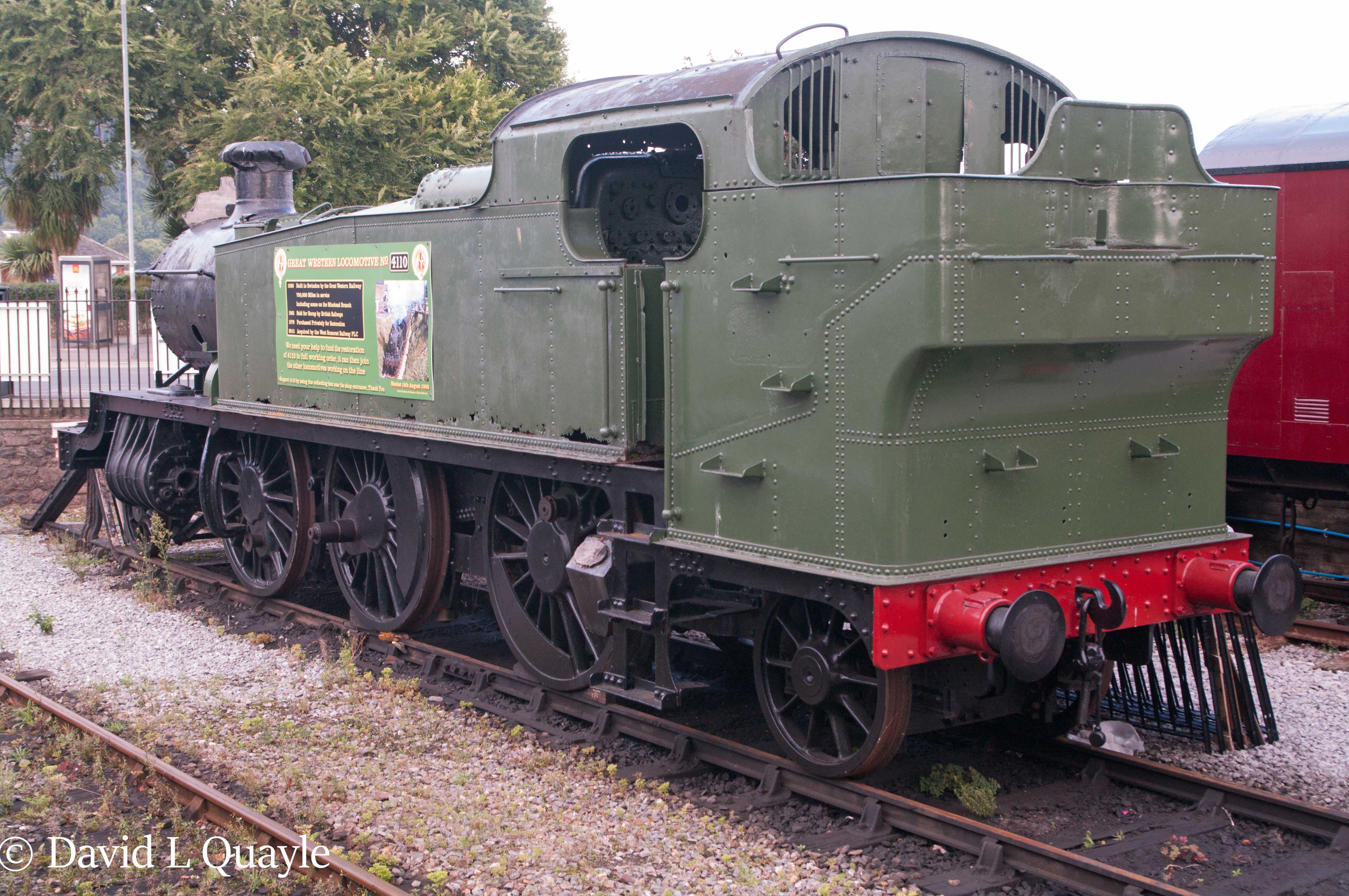 This image has an empty alt attribute; its file name is 4110-at-minehead-on-the-west-somerset-railway-september-2016.jpg